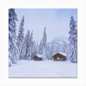 Cabins In The Snow Canvas Print