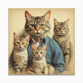 Family Of Cats 5 Canvas Print