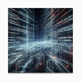 Abstract Computer Code Canvas Print