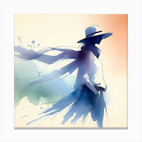 Watercolor Of A Woman 11 Canvas Print