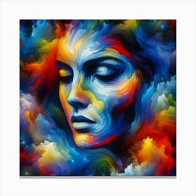 Abstract portrayal of a woman 3 Canvas Print