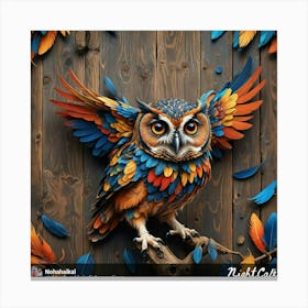 Gothic style owl Canvas Print