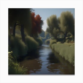 River In The Woods 9 Canvas Print