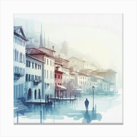 Watercolor Of A City 6 Canvas Print