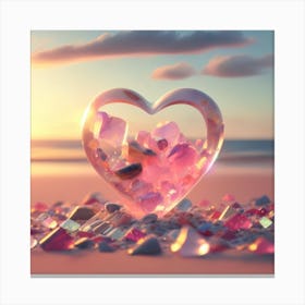 Heart Shaped Glass Canvas Print