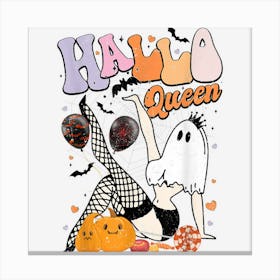 Halloqueen Happy Halloween Naughty Boo Spooky Season Canvas Print