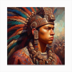 Aztec Warrior 2 Canvas Print