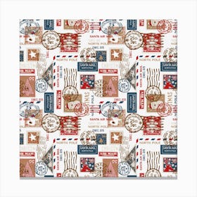 Postage Stamps Canvas Print