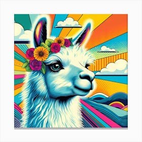 Llama Art Canvas Print