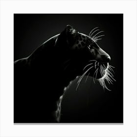 Silhouette Of A Leopard Canvas Print