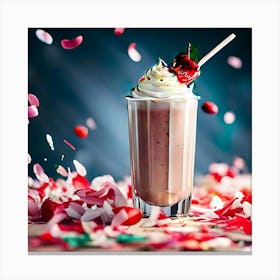 Valentine'S Day Milkshake 1 Canvas Print