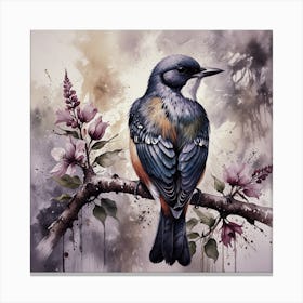 Bird On A Branch 1 Canvas Print