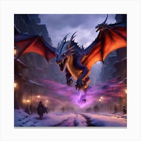 Dragon night Canvas Print