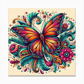 Mexican Butterfly Art 2 Canvas Print