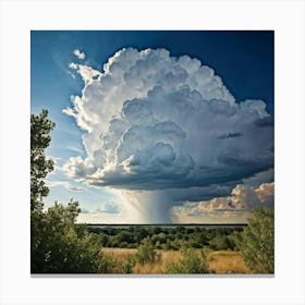 Cumulus Clouds Towering High Creating An Overcast Day In A Natural Outdoor Landscape Cumulus Clou (1) 2 1 Canvas Print