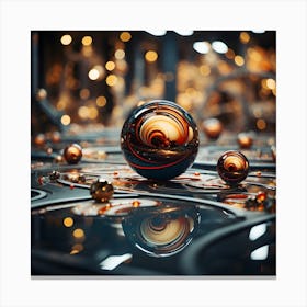 Abstract Spheres 2 Canvas Print