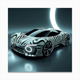 Zebra Concept Car Canvas Print