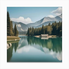 Lake In The Mountains 1 Canvas Print