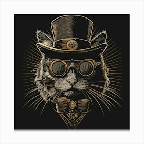 Steampunk Cat 15 Canvas Print