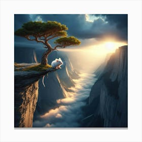 Mouse On Cliff 1 Canvas Print