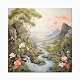 Asian Landscape Painting art print Canvas Print
