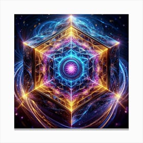 Psychedelic Cube Canvas Print