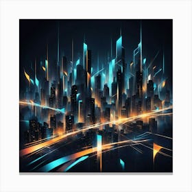 Futuristic Cityscape 96 Canvas Print