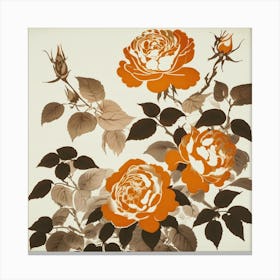 Orange Roses Canvas Print