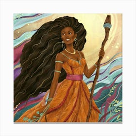 Girl With Long Hair Canvas Print