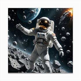 Exploring the Depths of Space: The Astronaut's Perspective Canvas Print