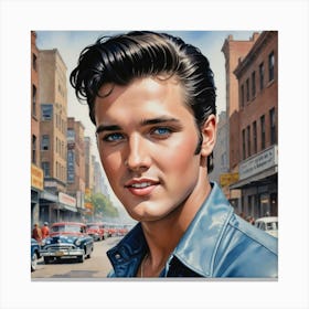 Rock 'n' Roll Royalty Elvis Presley Canvas Print