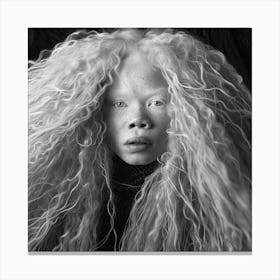 Portrait Of A Girl With Long Hair Canvas Print
