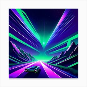 Neon Road Canvas Print