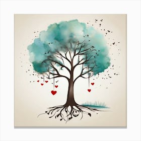 Tree Of Love 1 Canvas Print