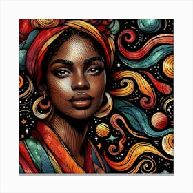 Cassidra Celestial Portrait Canvas Print