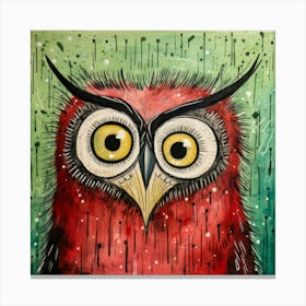 Abstract Snowy Owl 1 Canvas Print