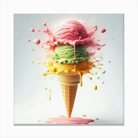 Colorful Ice Cream Canvas Print