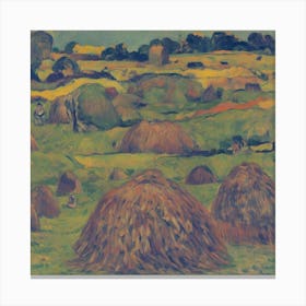Haystacks In Brittany 1890 Paul Gauguin Art Print Canvas Print