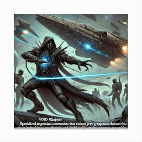 Void Reapers Disabling Asterian Warships Canvas Print