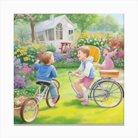 Dreamshaper V7 For A Child Playing In A Garden This Painting C 0 (3) Canvas Print