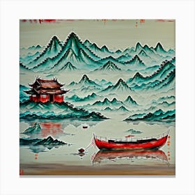 Chinese Landscape Painting Canvas Print