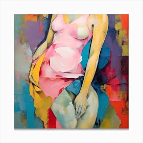 'The Woman In Pink' Canvas Print