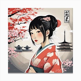 Japanese Girl Canvas Print