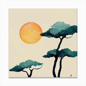 Acacia Trees Canvas Print