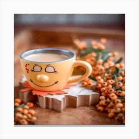 Happy Cup Of Tea Canvas Print