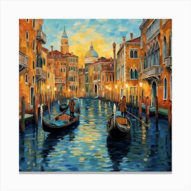 Venice At Sunset 2 Canvas Print