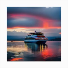 Sunset Cruise Ship 19 Canvas Print