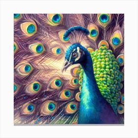 Peacock 1 Canvas Print