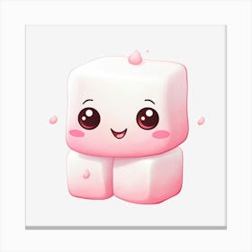 Kawaii Marshmallow Canvas Print