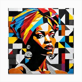 African Woman With Turban 3 Canvas Print